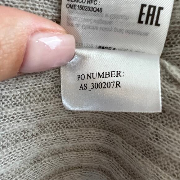 AllSaints Addie Cardigan Beige Wool-Alpaca Blend Shawl Collar Ribbed Knit S - Picture 9 of 10